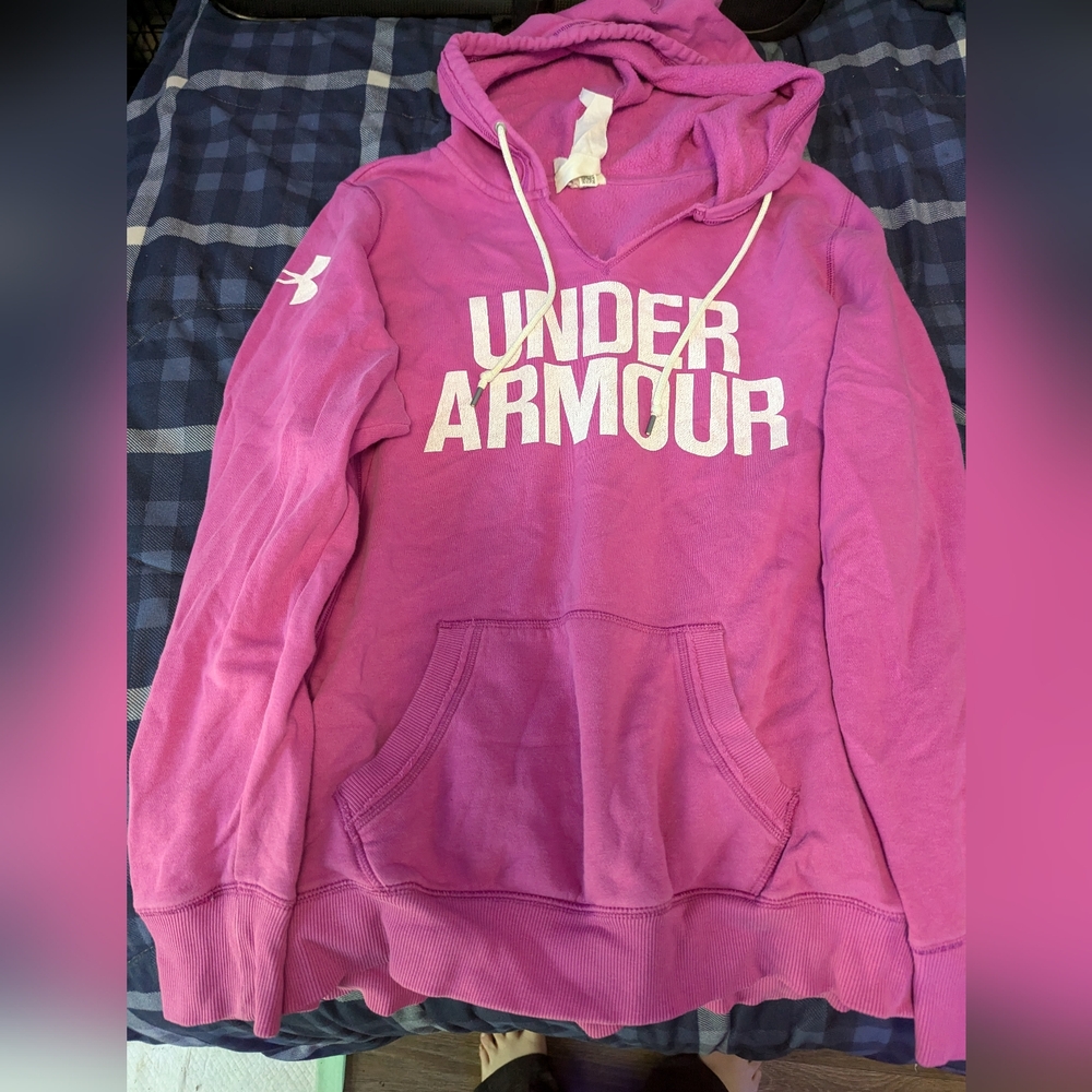 Pink under armour hoodie